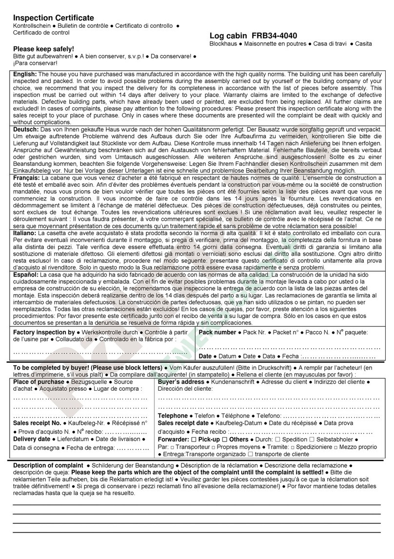 Palmako FRB34-4040 User manual