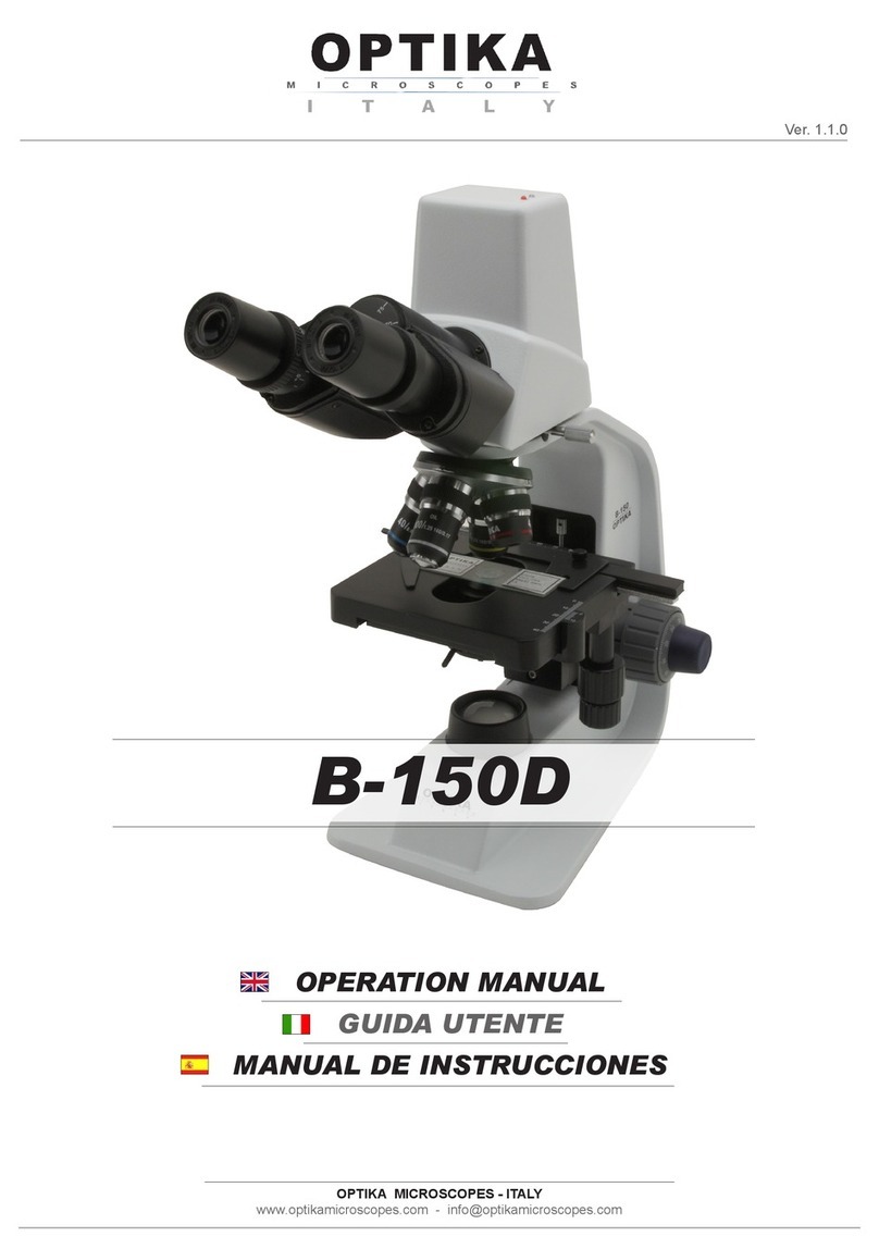 OPTIKA MICROSCOPES B-150D User manual