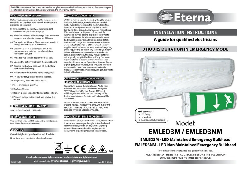 Eterna EMLED3M installation instructions