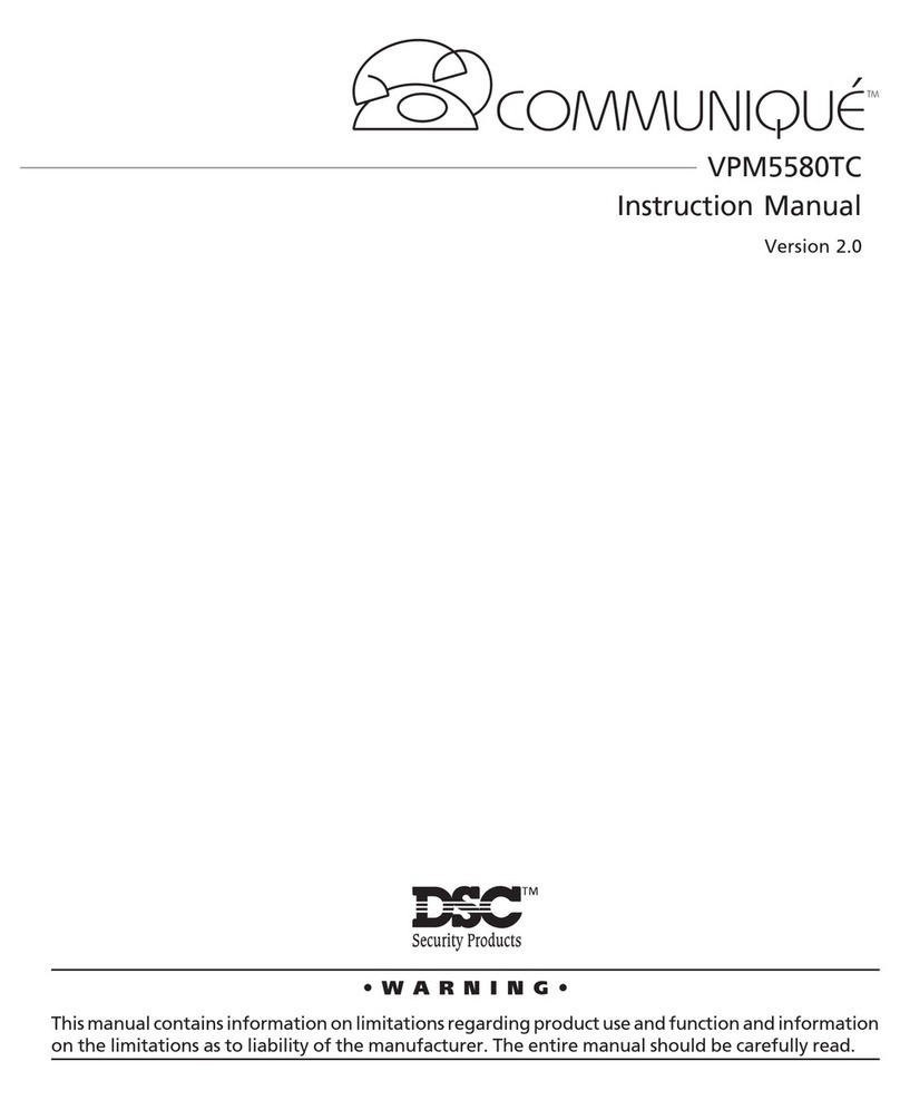DSC Communique VPM5580TC instruction manual