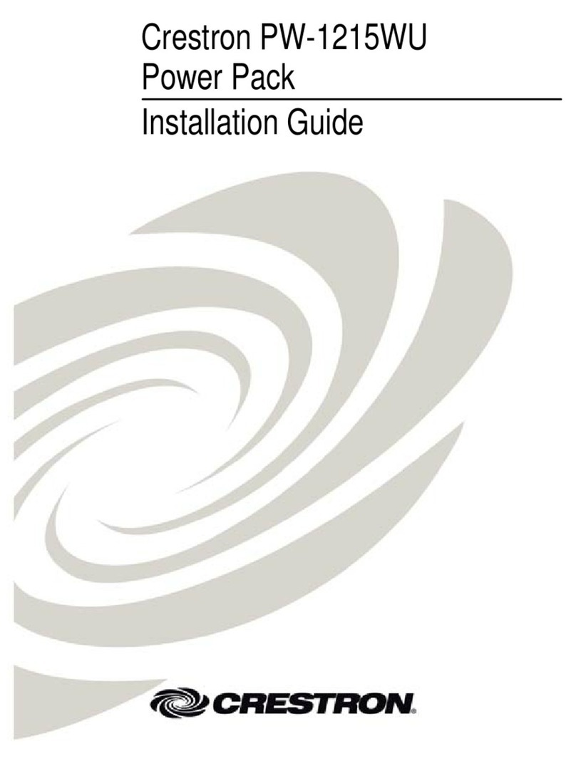 Crestron PW-1215WU User manual