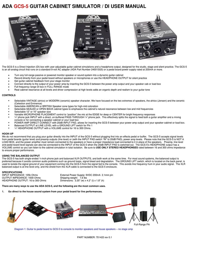 A/DA GCS-5 user manual