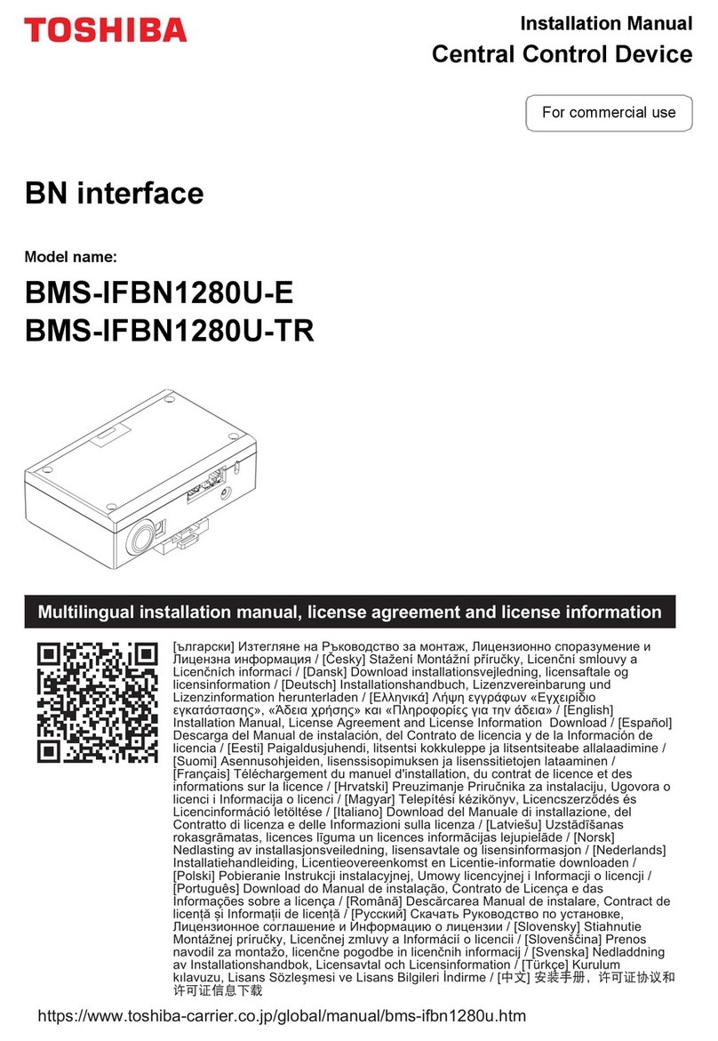Toshiba BMS-IFBN1280U-E User manual Toshiba BMS-IFBN1280U-E User manual
