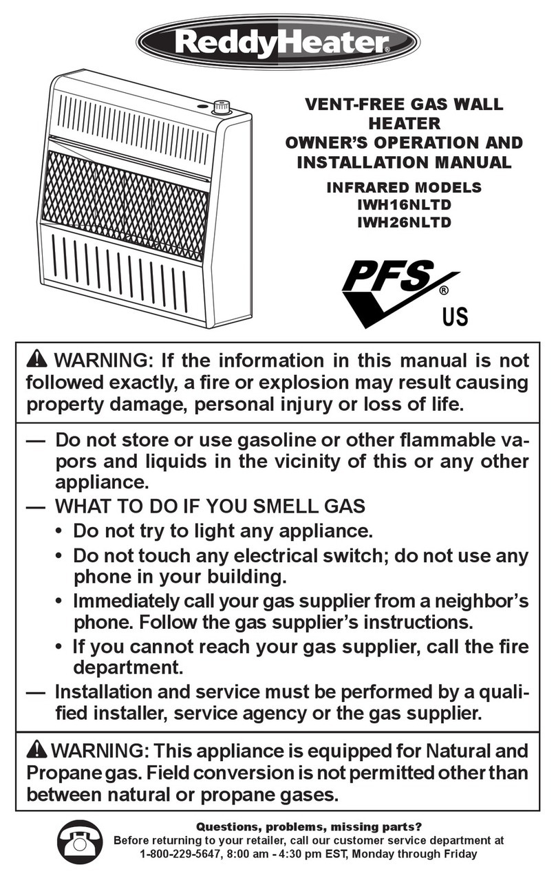 ReddyHeater IWH16NLTD OWNER'S OPERATION AND INSTALLATION MANUAL