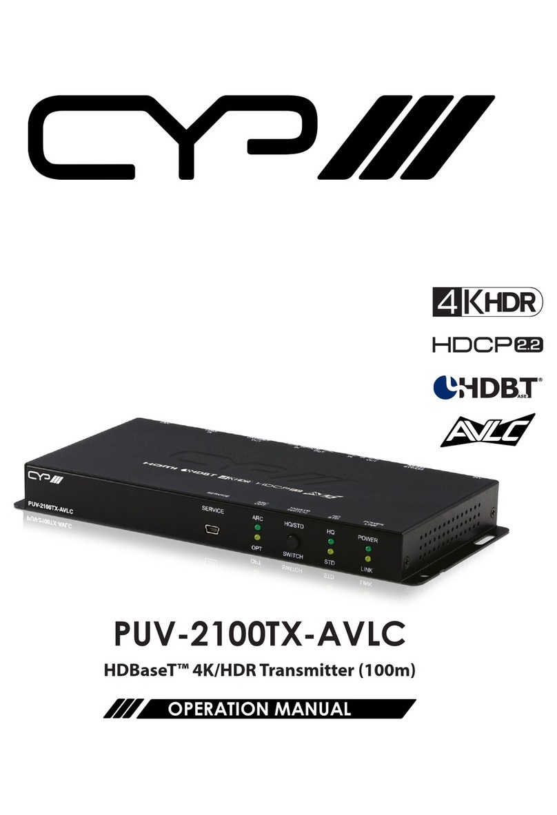 CYP PUV-2100TX-AVLC User manual