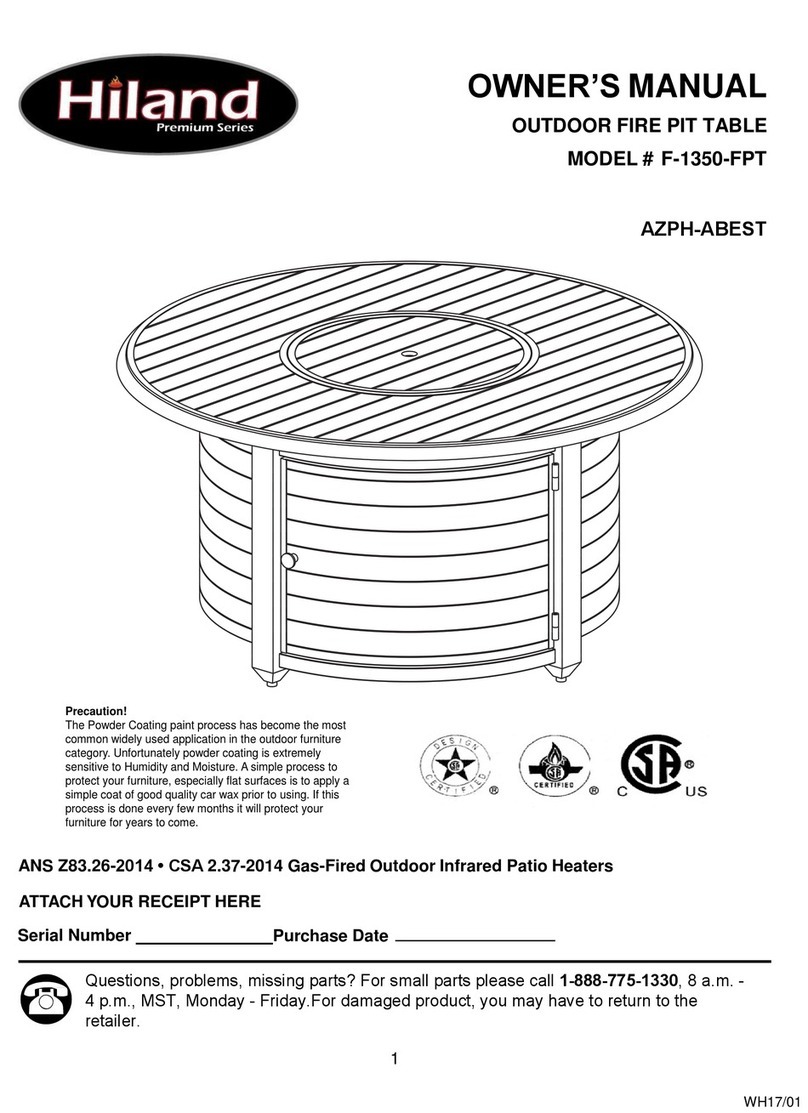 Hiland Premium F-1350-FPT owner's manual