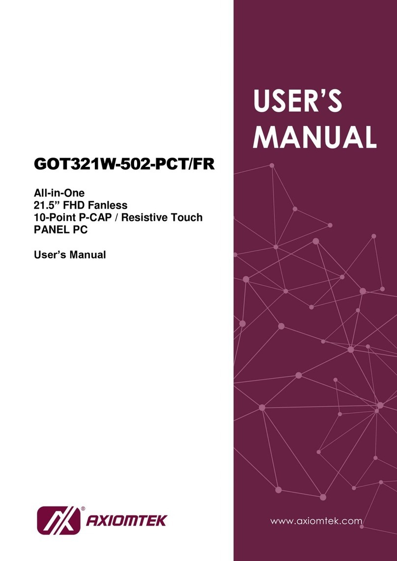 AXIOMTEK GOT321W-502-PCT/FR User manual