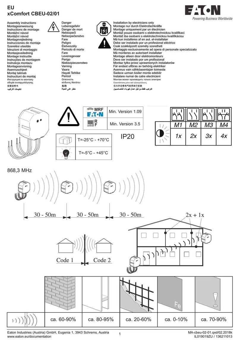 Eaton xComfort CBEU-02/01 Assembly instructions