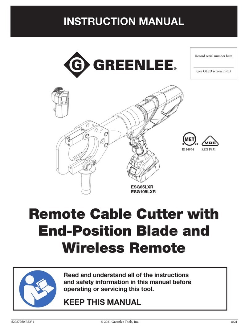 Greenlee ESG65LXR11 instruction manual