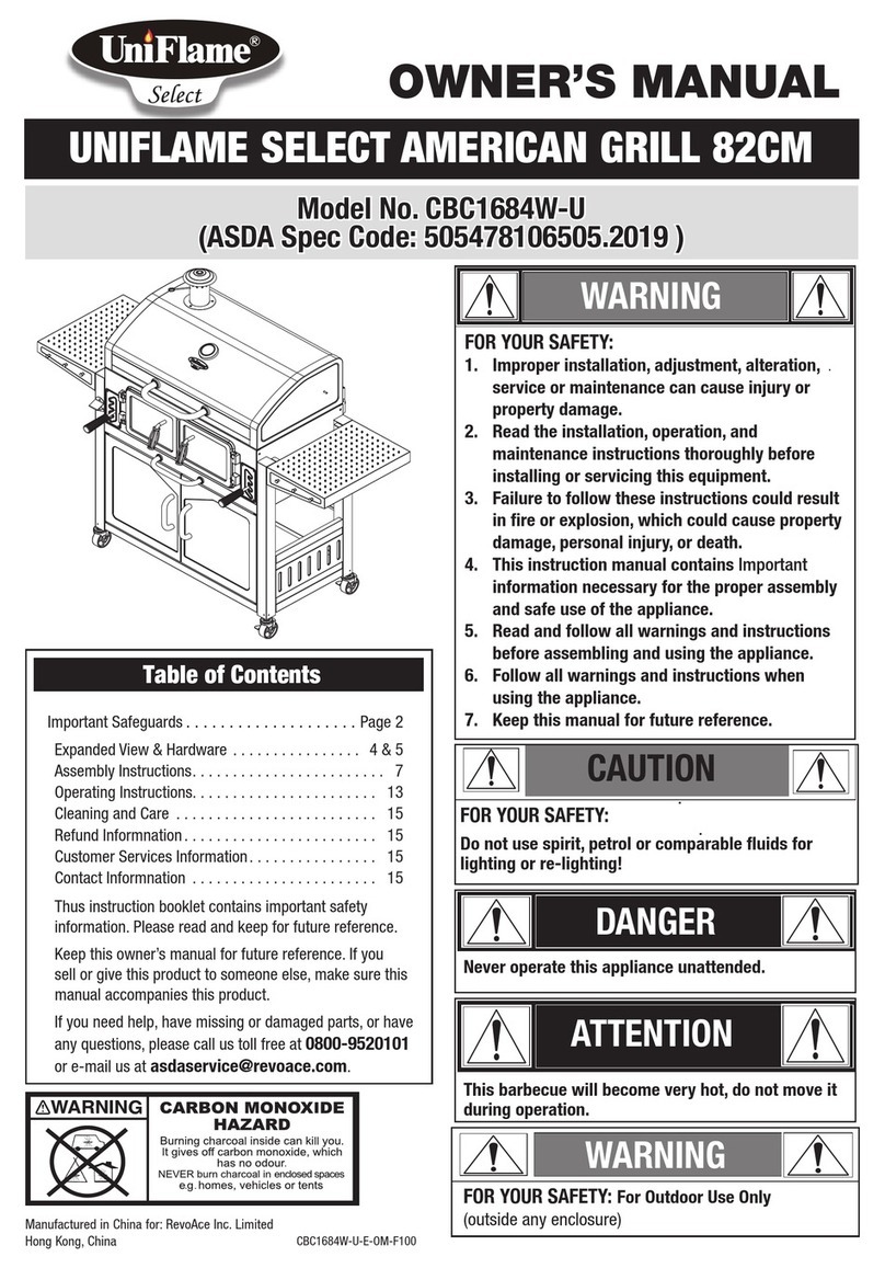 Uniflame Select CBC1684W-U User manual