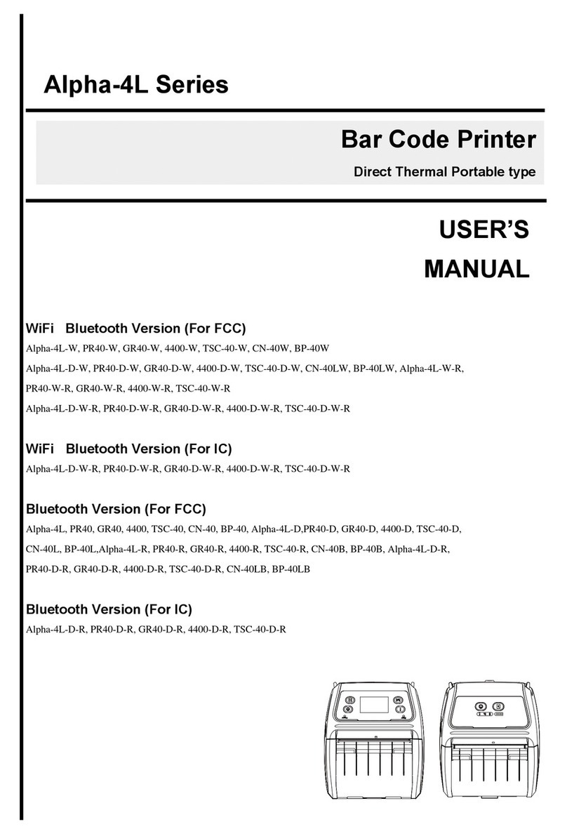 TSC Alpha-4L-W User manual TSC Alpha-4L-W User manual
