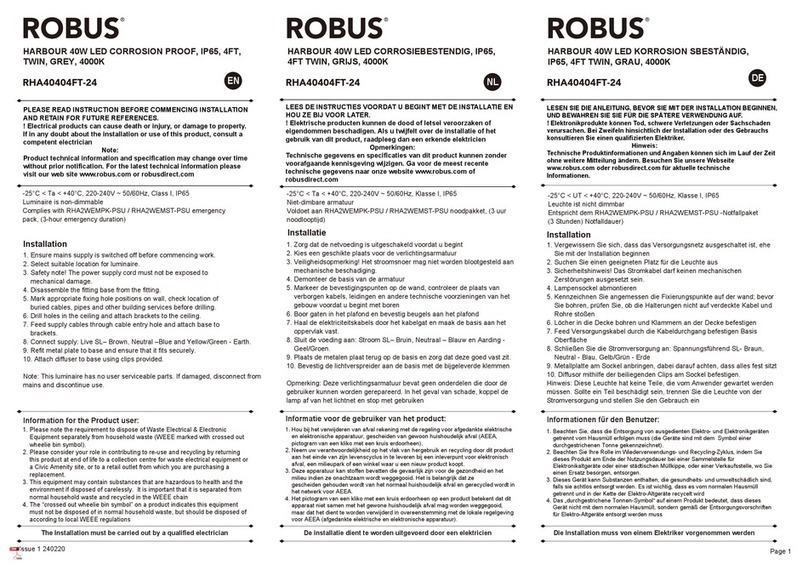 Robus RHA2WEMST-PSU quick start guide