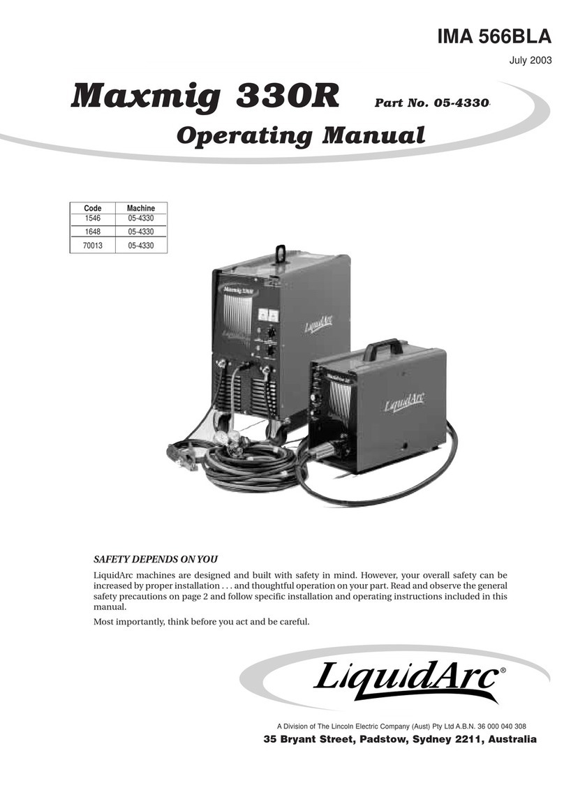 Lincoln Electric liquidarc Maxmig 330R operating manual Lincoln Electric liquidarc Maxmig 330R operating manual