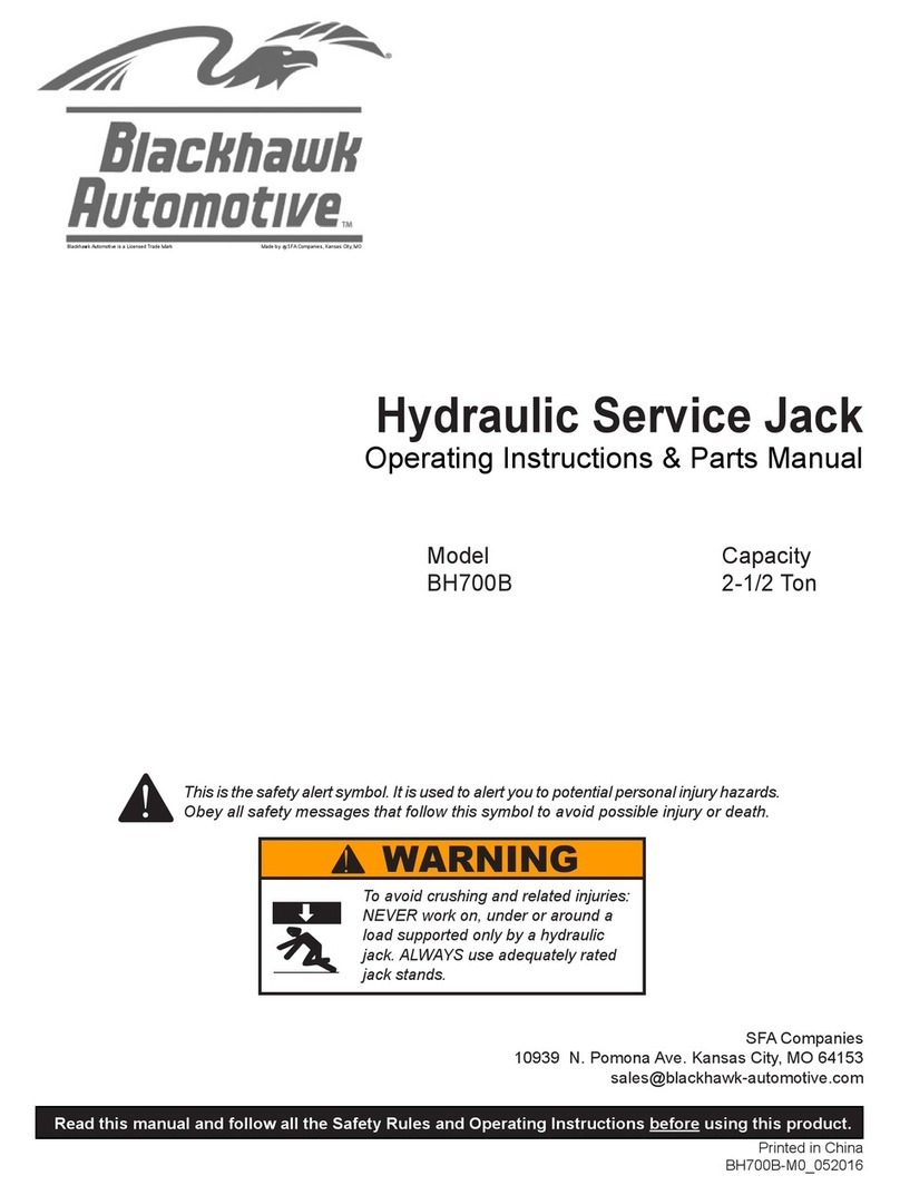 Black Hawk Automotive BH700B Operating instructions & parts manual Black Hawk Automotive BH700B Operating instructions & parts manual