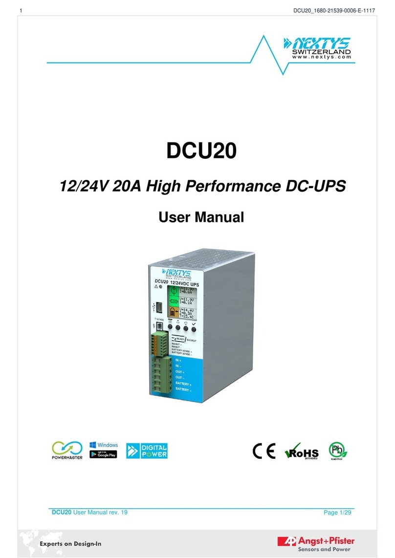 Angst+Pfister nextys DCU20 user manual