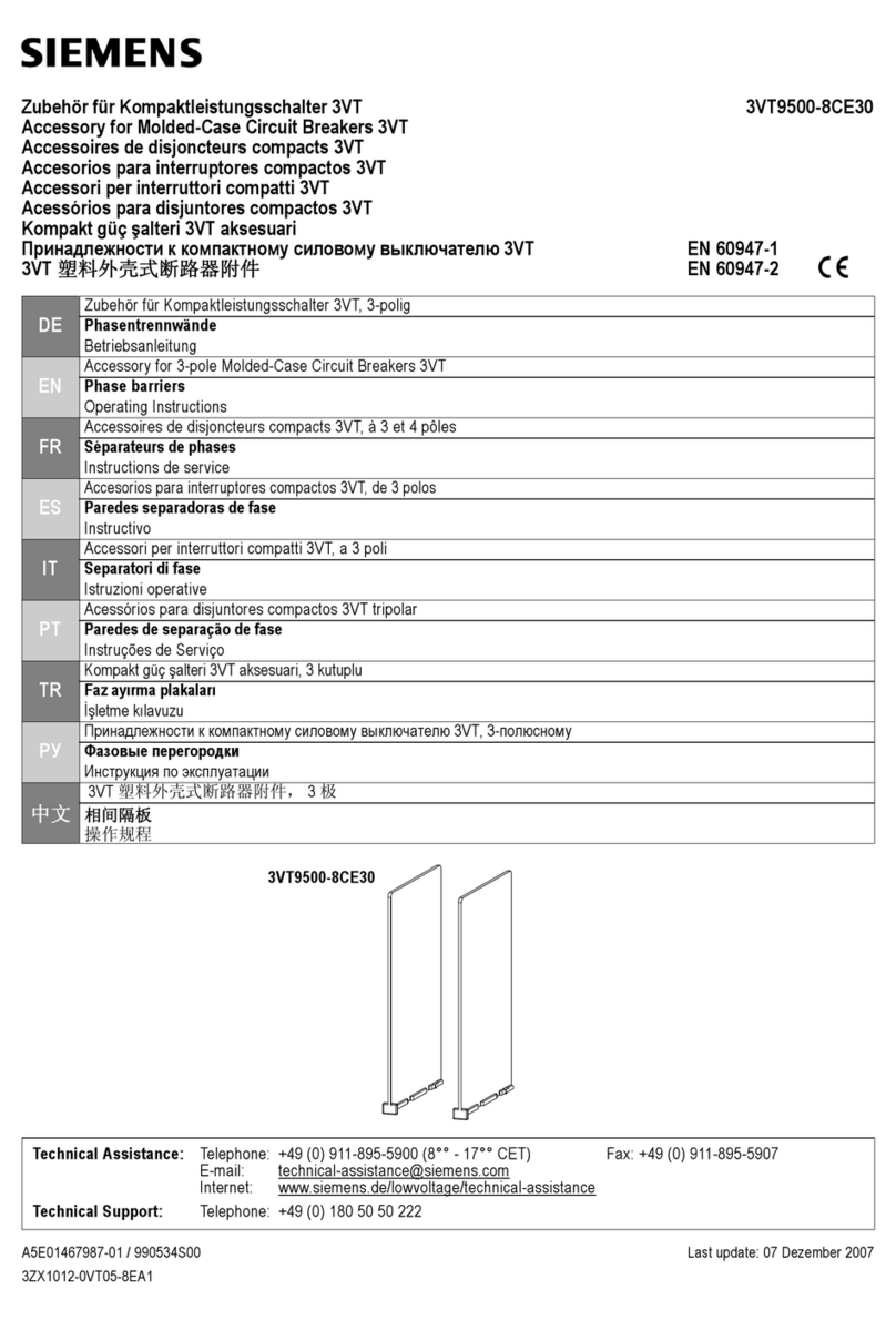 Siemens 3VT Series User manual