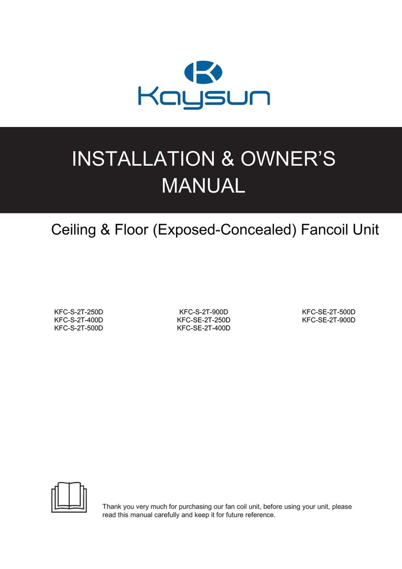 Kaysun KFC-S-2T-250D Installation & owner's manual