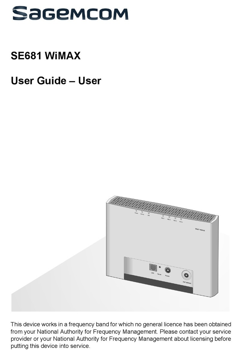 SAGEMCOM SE681 WiMAX User manual