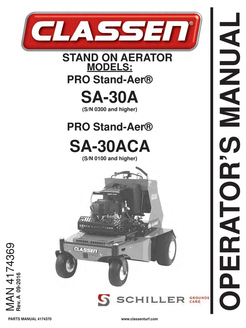 Schiller Grounds Care Classen PRO Stand-Aer SA-30A Operator's manual