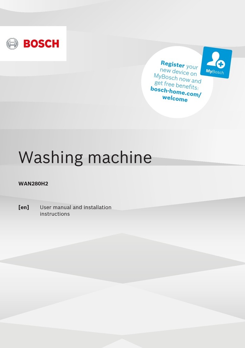 Bosch WAN280H2 User manual and installation instructions