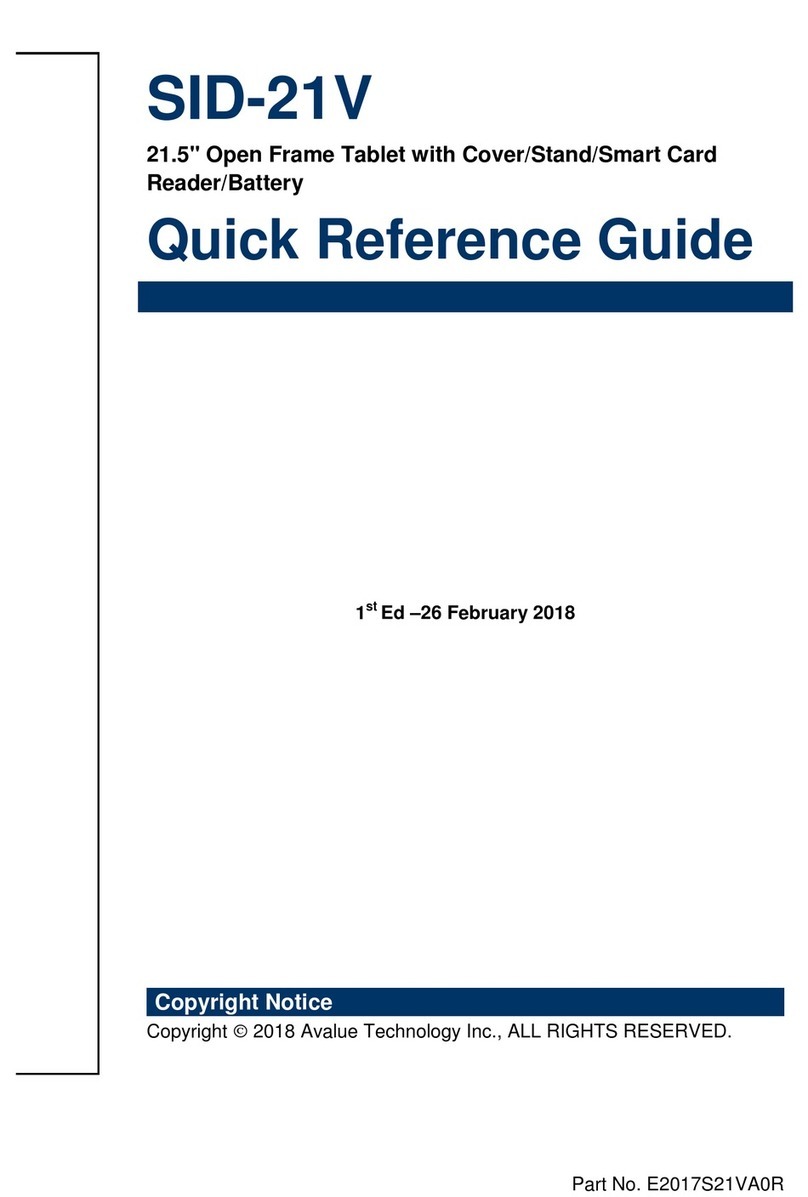 Avalue Technology SID-21V User manual