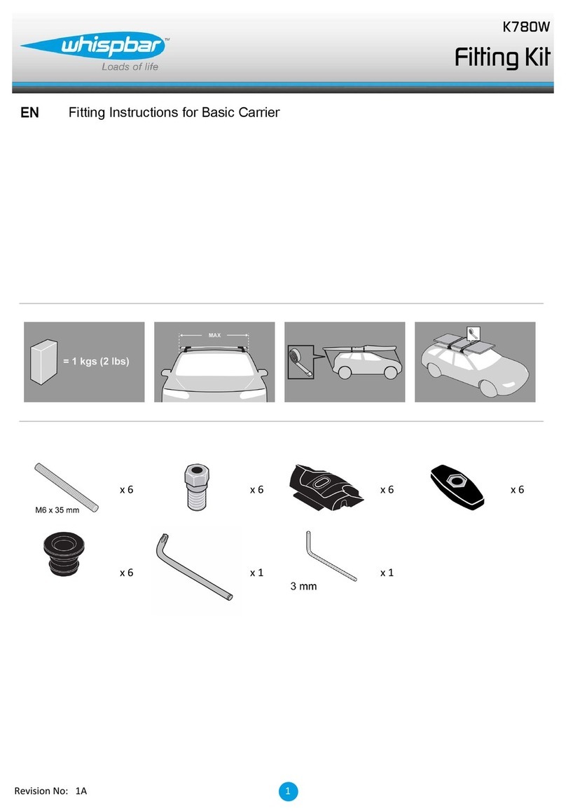 Yakima Whispbar K780W User manual Yakima Whispbar K780W User manual