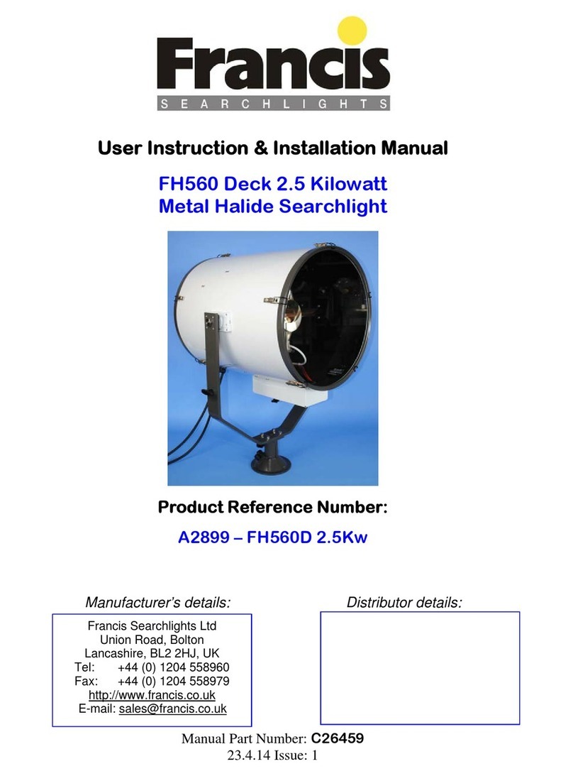 Francis Searchlights FH560 User manual