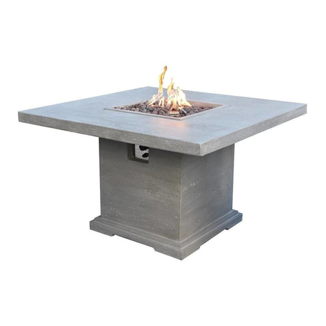 ELEMENTI Birmingham Dinning Table OFG202LP User manual
