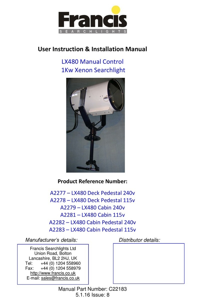 Francis Searchlights A2277 User manual