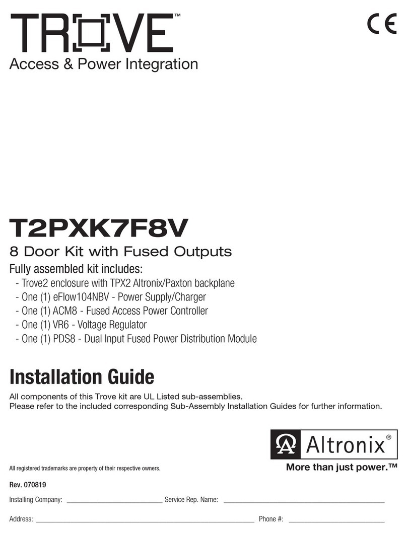Altronix TROVE T2PXK7F8V installation guide