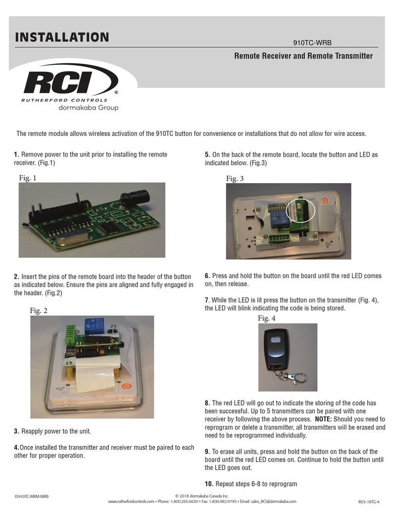 Dormakaba RCI 910TC-WRB Installation