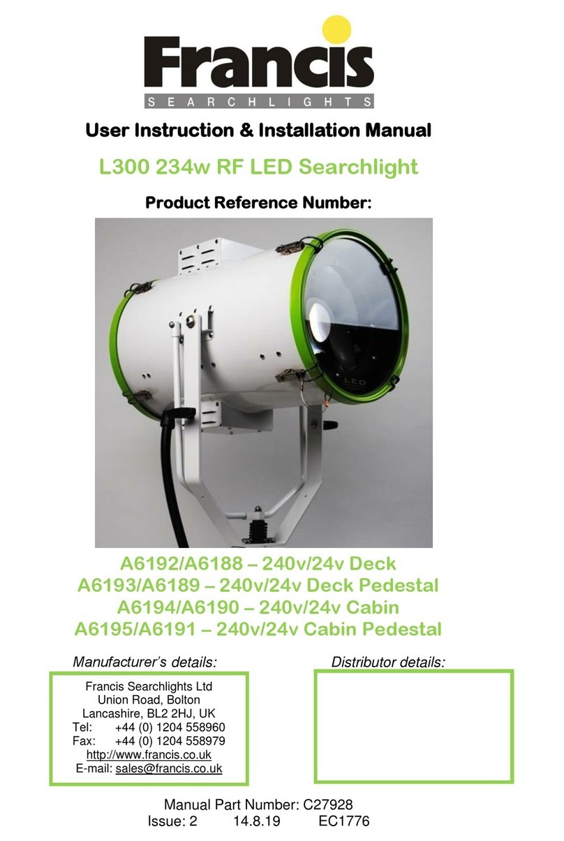 Francis Searchlights A6192 User manual