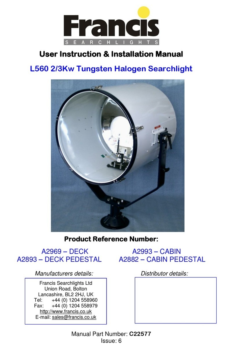 Francis Searchlights L560 User manual