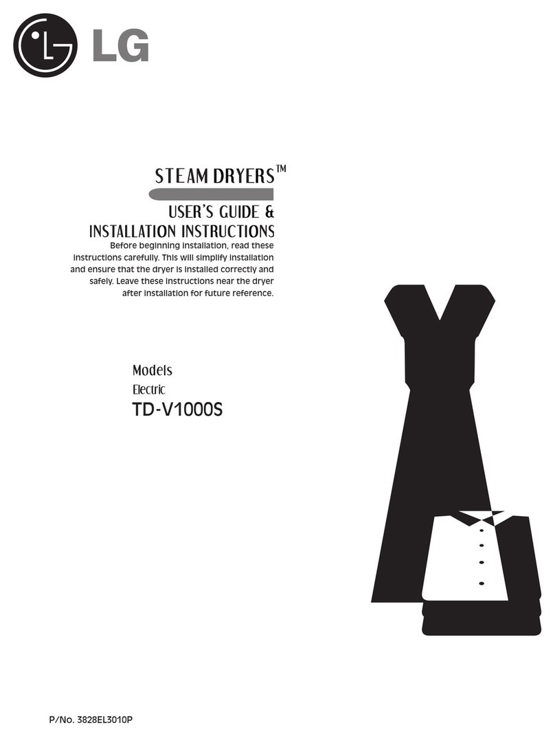 LG STEAM DRYERS TD-V1000S Instruction Manual