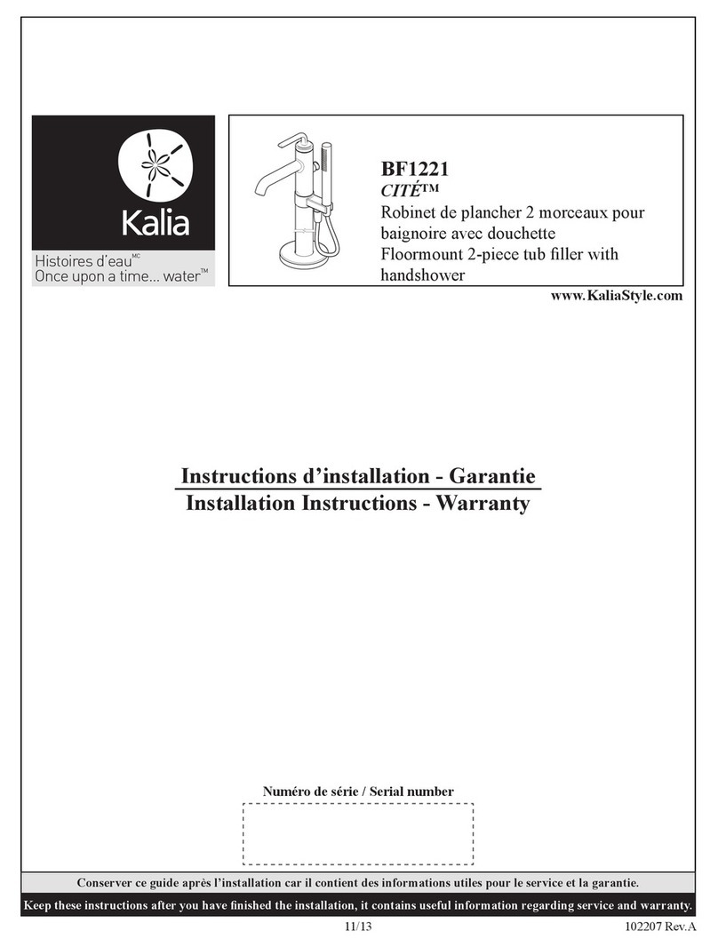 Kalia CITE BF1221 Installation guide