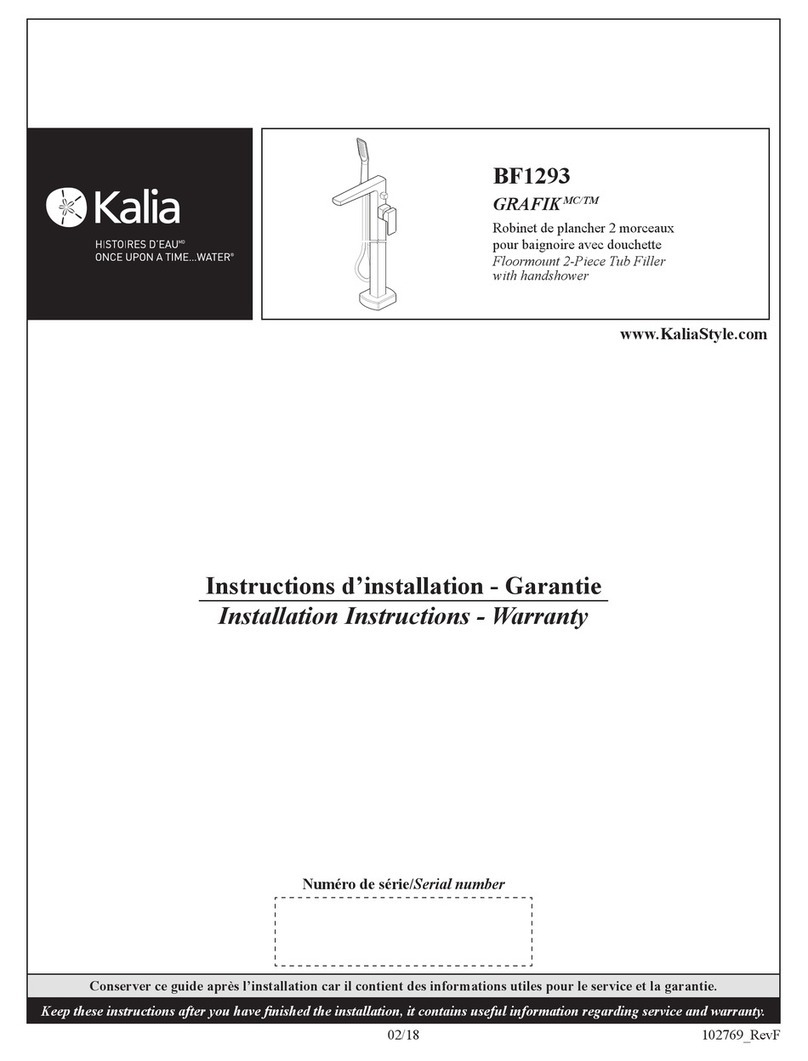Kalia GRAFIK BF1293 Installation guide