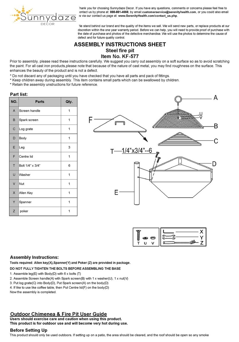 Sunnydaze Decor KF-577 Mounting instructions Sunnydaze Decor KF-577 Mounting instructions