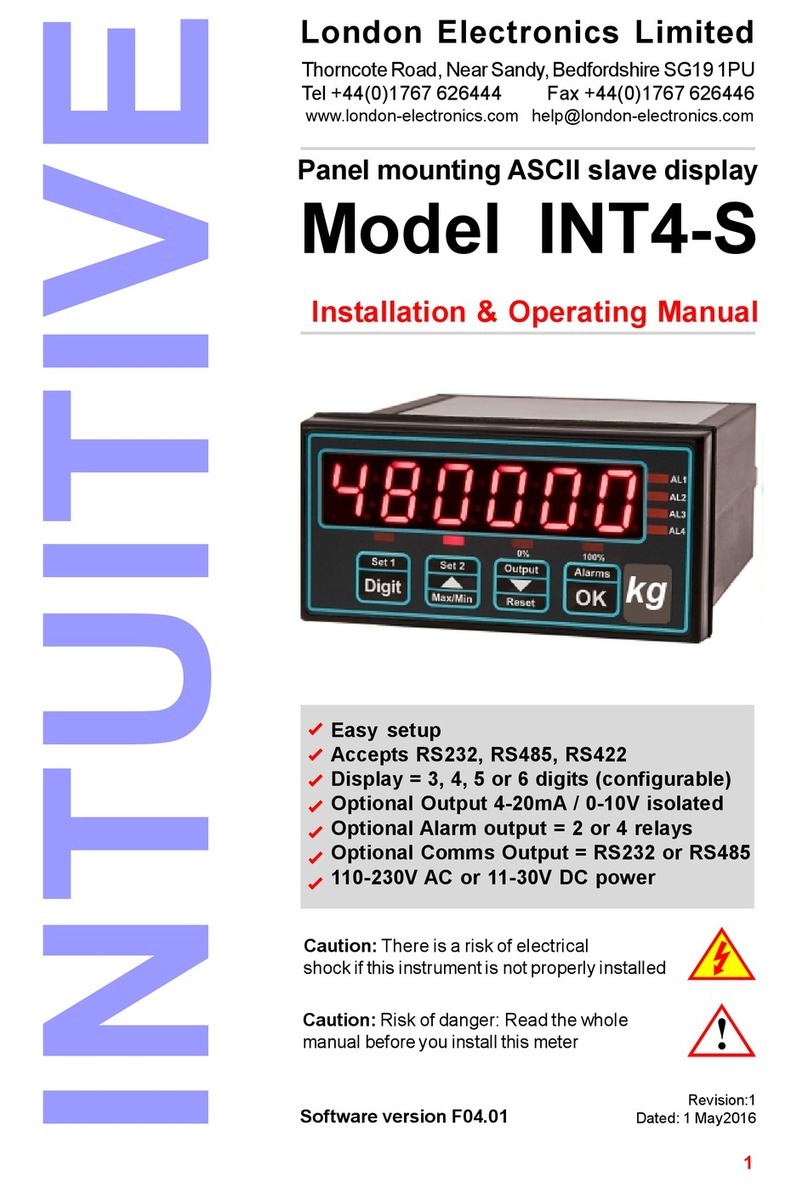 London Electronics INTUITIVE INT4-S Installation & operating manual