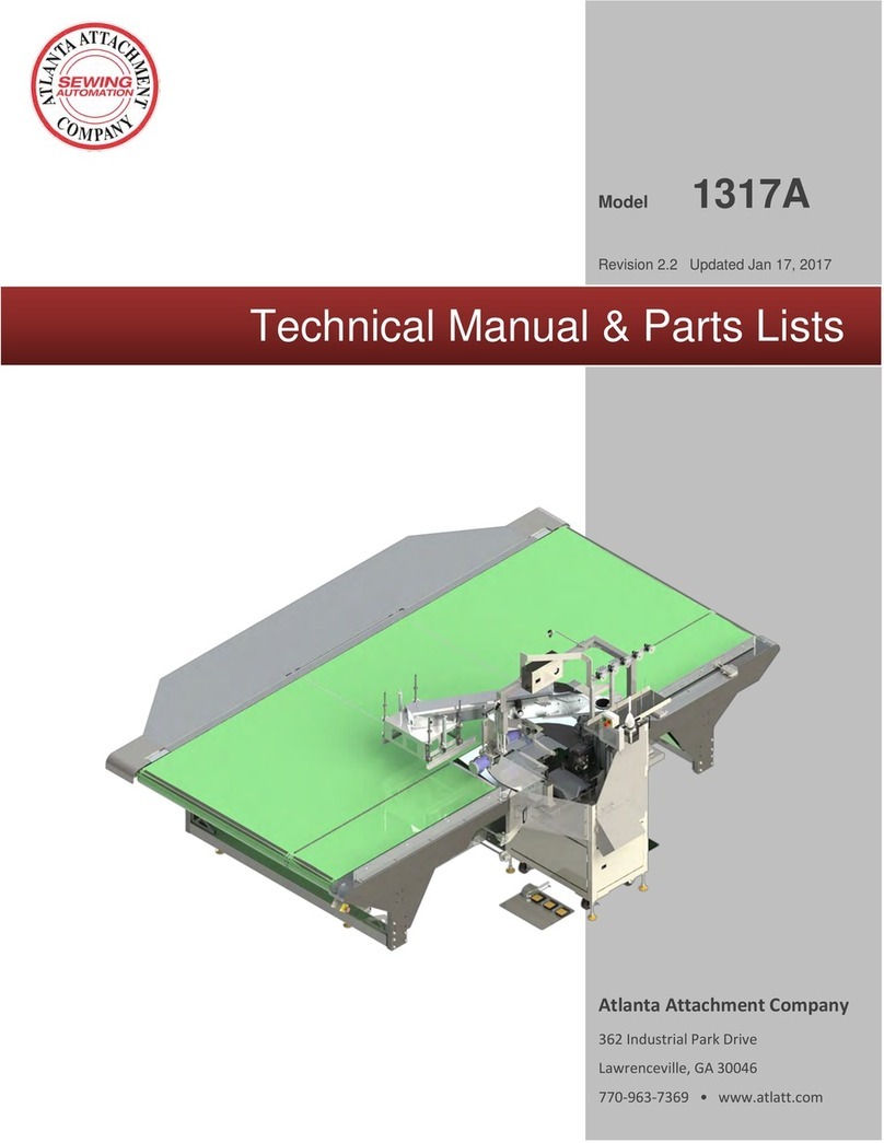 Atlanta Attachment Company 1317A Technical Manual & Parts Lists