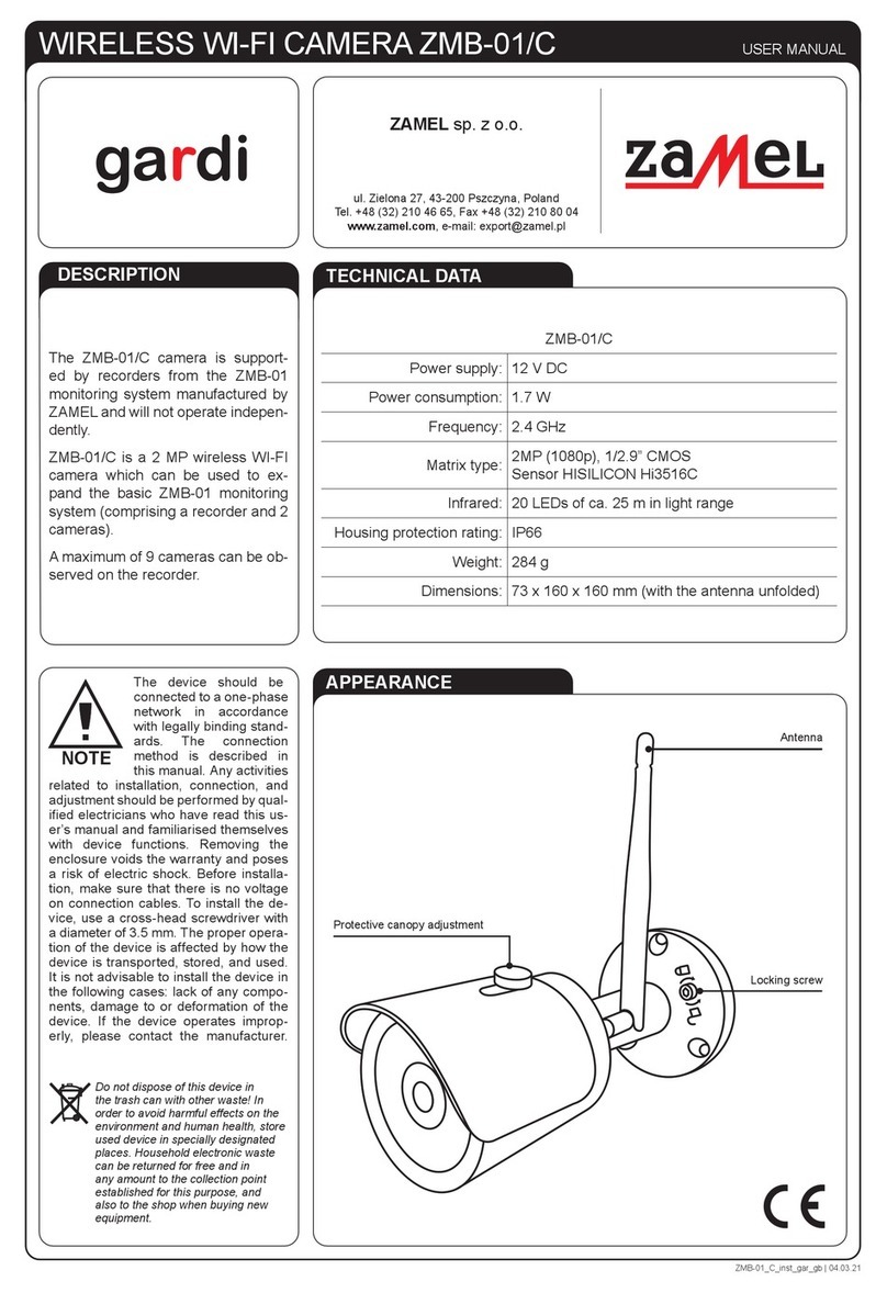 Zamel gardi ZMB-01/C User manual
