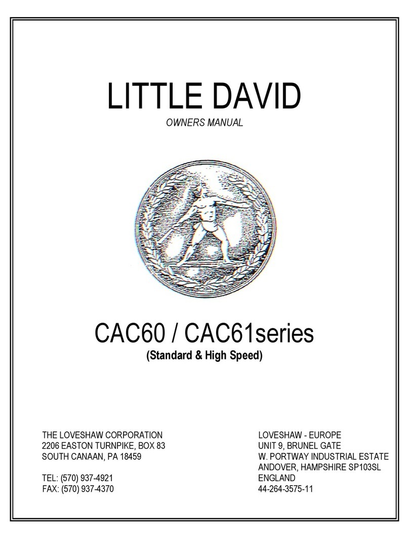 Loveshaw LITTLE DAVID CAC60 Series owner's manual Loveshaw LITTLE DAVID CAC60 Series owner's manual