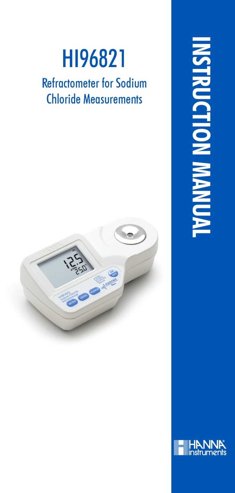 Hanna Instruments HI 96821 User manual