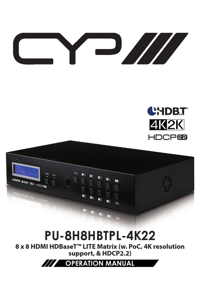 CYP PU-8H8HBTPL-4K22 User manual
