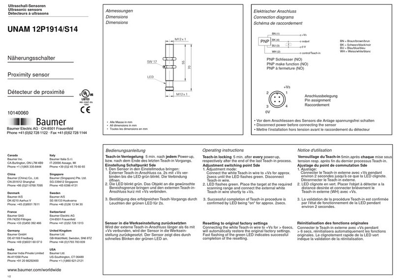 Baumer UNAM 12P1914/S14 manual