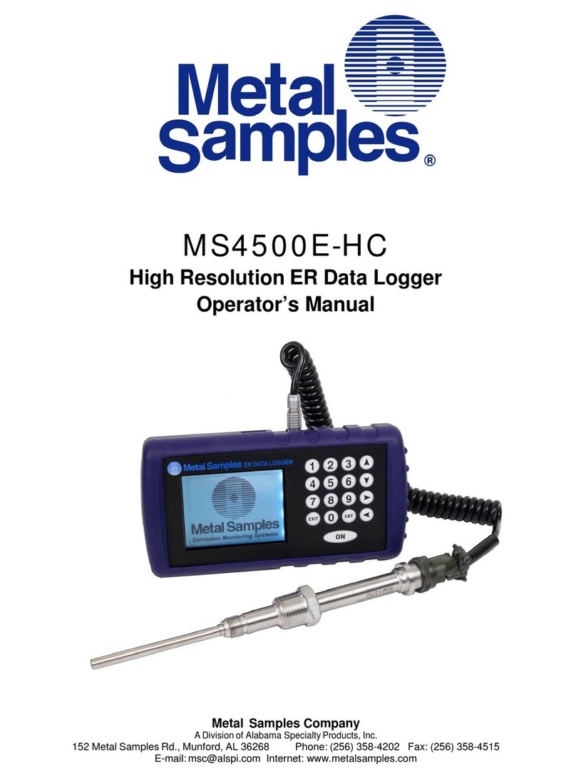 Metal Samples MS4500E-HC Operator's manual