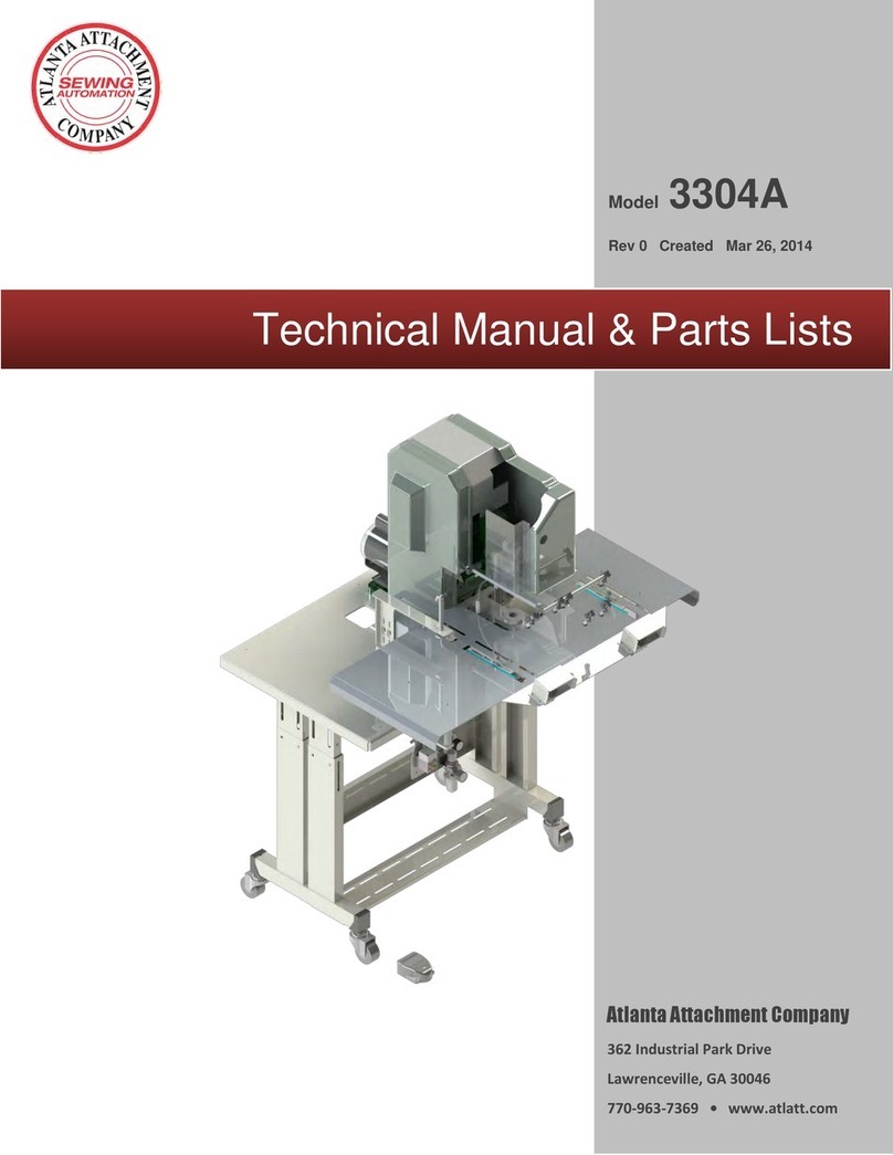 Atlanta Attachment Company 3304A Technical Manual & Parts Lists