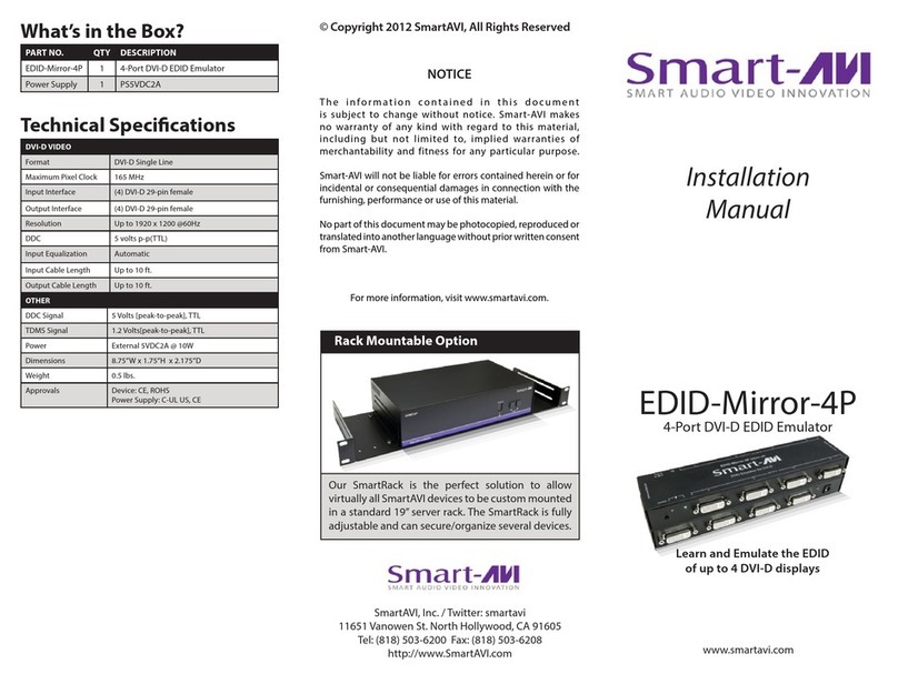 SMART-AVI EDID-Mirror-4P installation manual