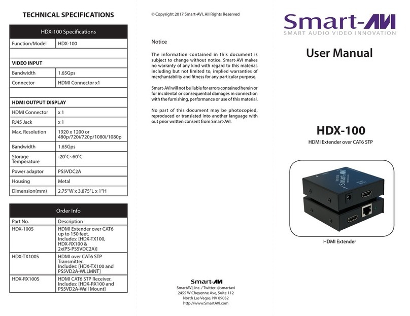 SMART-AVI HDX-100 User manual