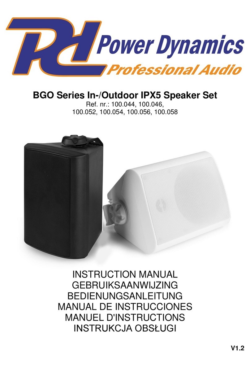 Power Dynamics BGO Series instruction manual