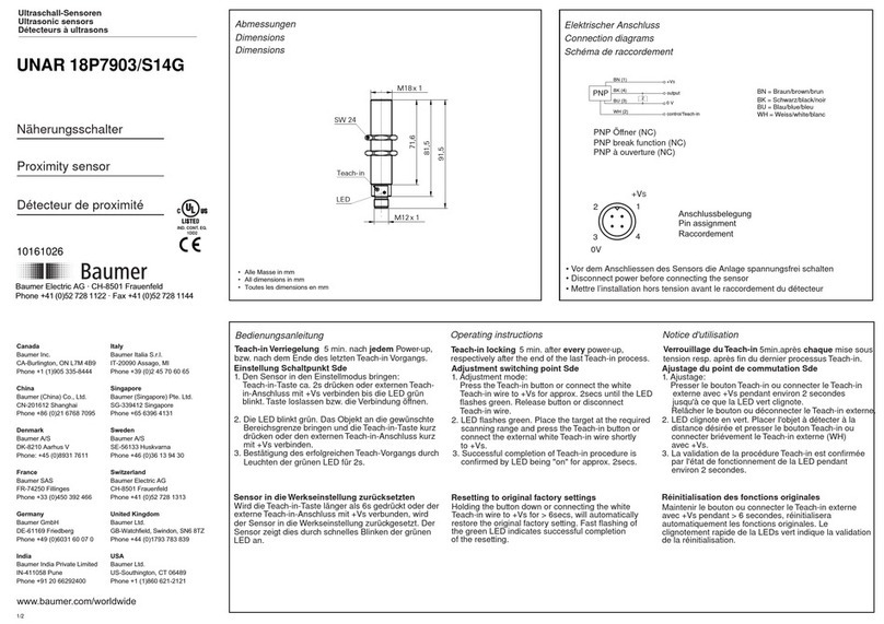 Baumer UNAR 18P7903/S14G manual
